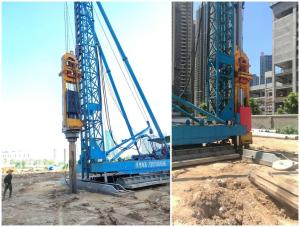 Quality 7T Hammer Piling Machine / Concrete Pile Driving Low Fuel Consumption wholesale
