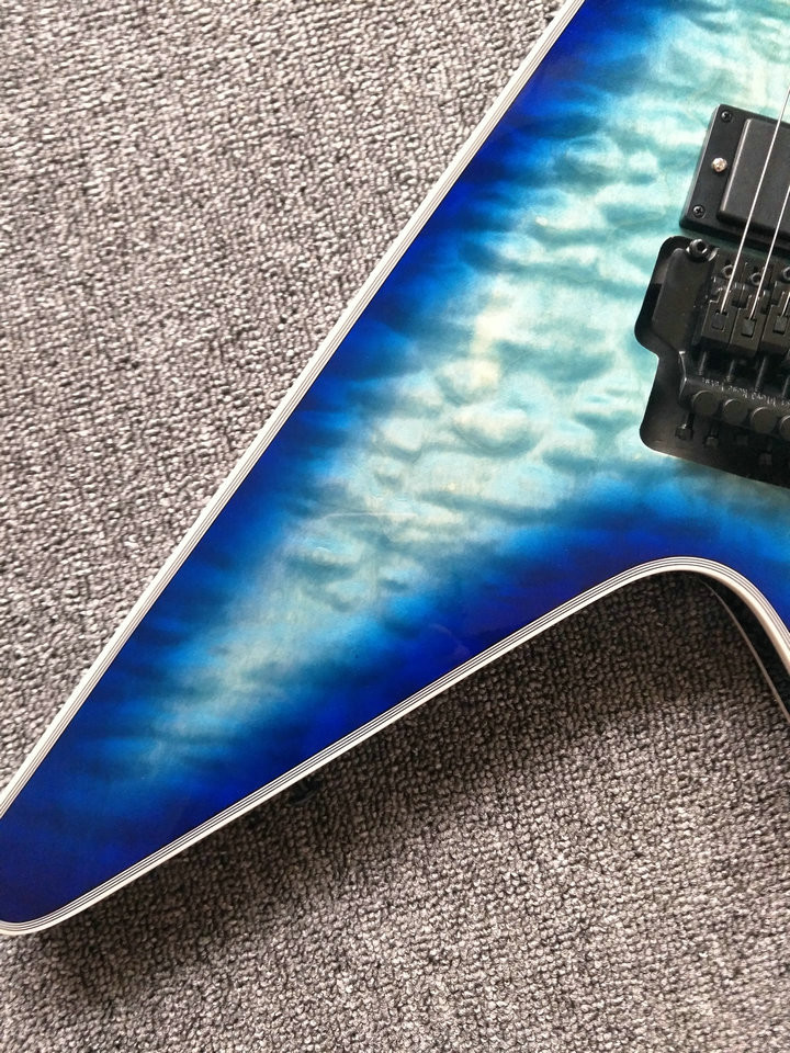 Custom shop blueburst Flying V Electric Guitar flying v guitar China OEM Guitar