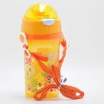 300ml Plastic Children Water Bottle with Straw Lid belt