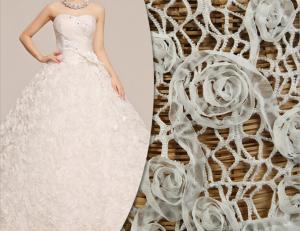 Quality 2018 Summer Newest Style Rope Embroidery Fabric 140cm wide for wedding dress wholesale