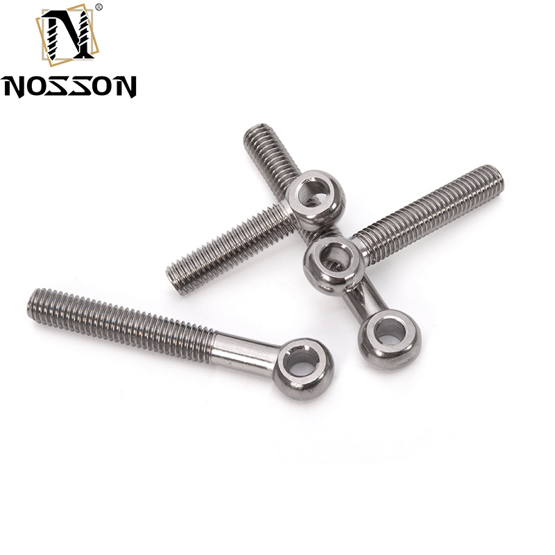 Plain Finish Stainless Steel Round Fish Eye Screw M5 M6 M8 M10 M12 M16 M20 M24 M30 for Lifting and Slipknot Eye Bolt