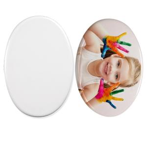 Quality Oval Shape Sublimation Ceramic Tile Blanks DIY Projects Various Size wholesale