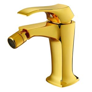 Quality Drip Free Light Gold Bidet Mixer Taps 157mm High Basin Hot And Cold Taps wholesale