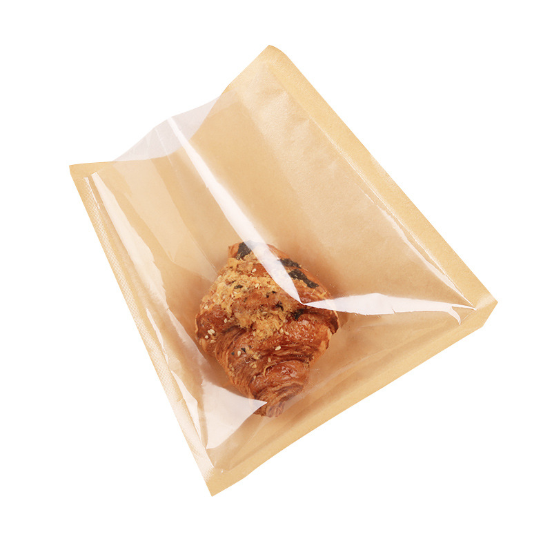 2023 Arrive Disposable Food Takeaway Paper Bag with Hand Length Handle and Oil-Proof