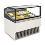 Low Profile Deli Display Fridge Ice Cream Display Case Fan Cooling R404a