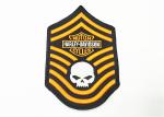 Custom Sewn 3D Puff Embroidery Patches Merrow Border Cutting For Tablecloths