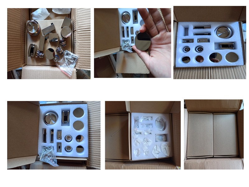 12MM Glass Tray Taky Round Bathroom System Hardware Sliding Glass Door Accessory Shower Room Enclosure Kit