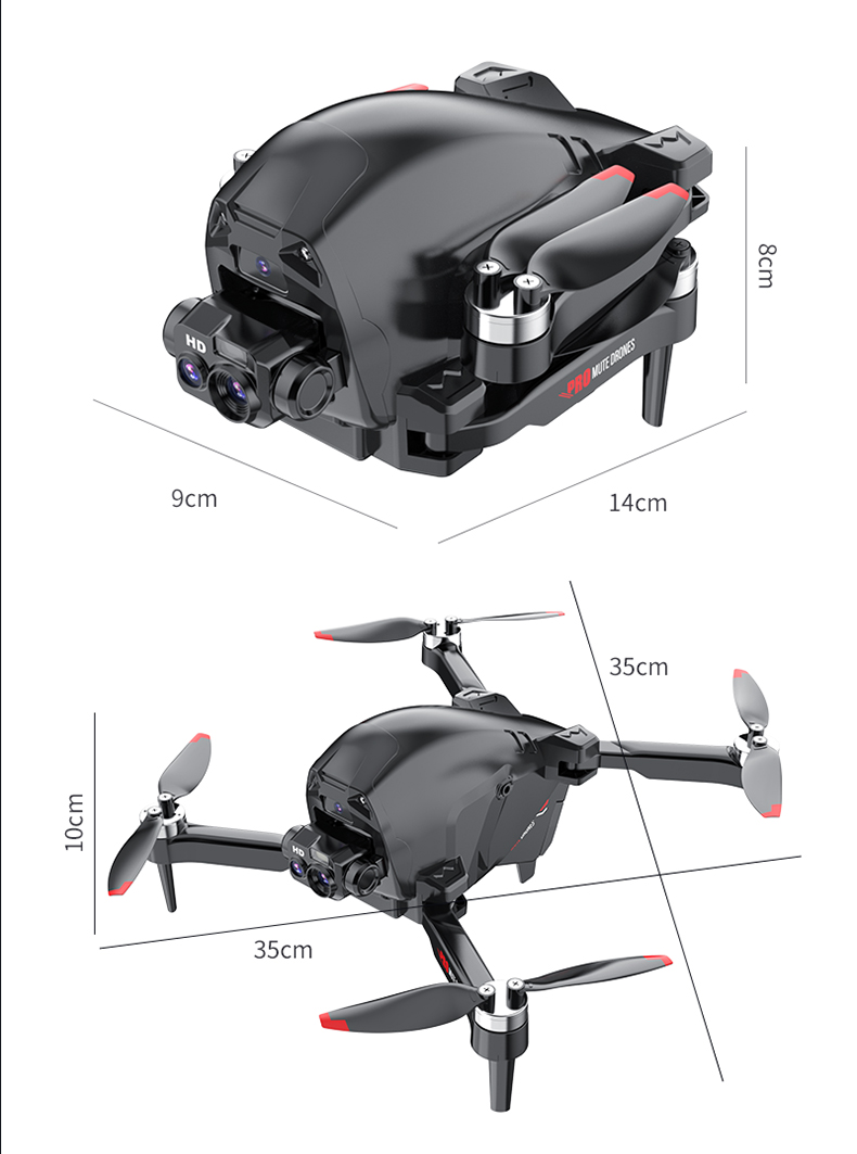 2024 W14HW Mini 4k Professional Brushless Drone Aerial Photography with Optical Flow Positioning and Obstacle Avoidance