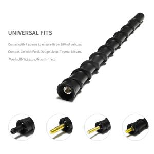 Quality Universal Year 13 Inch ABS Roof Roofmount Rubber Topper Car Antenna with LED Light wholesale