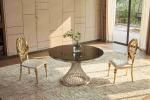 Pretty Waist Base Small Round Dining Table For 4 Family Furniture