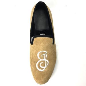 Quality Custom Mens Velvet Loafers Slip On Mens Velvet Dress Slippers For Athletic / Office wholesale
