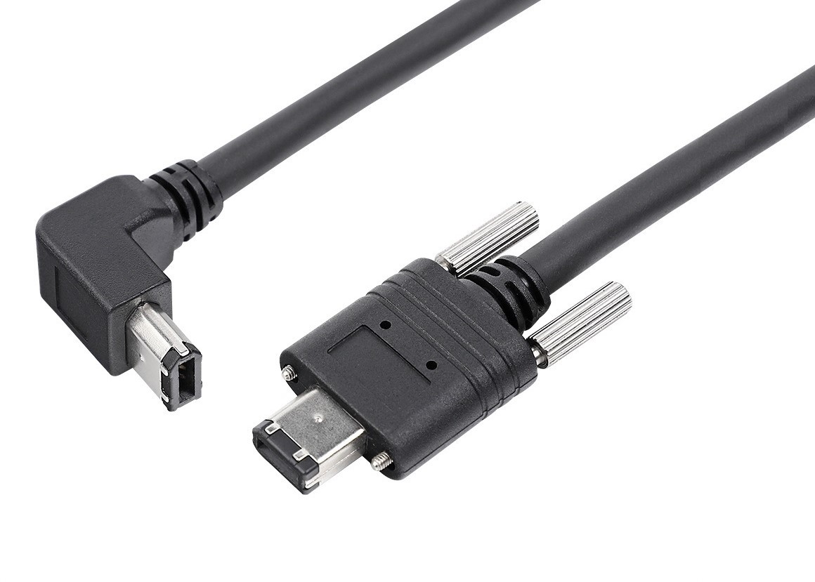 9 Pin To 6 Pin 24AWG 3M Tinned Copper IEEE Firewire Cable