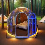 Tiny House Movable Geodesic Dome Tent Skylight Building for Bubble House Resort