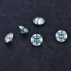 Quality Coloured Blue Lab Created Loose Moissanite Gemstones Diamonds 3mm wholesale