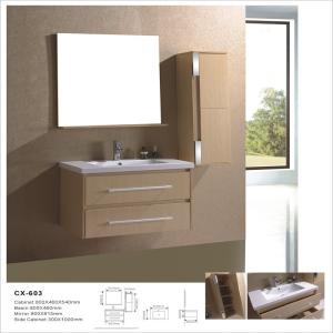 Quality MDF Material Wall Mounted Bathroom Cabinet , Modern Bath Vanity With Mirror wholesale