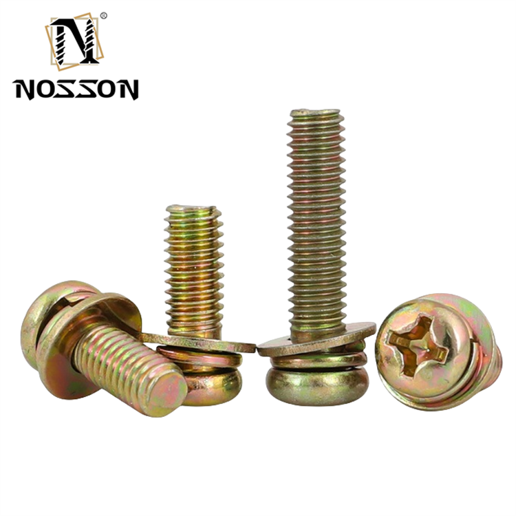 INCH Measurement System Pan Head Cross Screw Zinc M3 M4 M5 M6 with 1.6-20mm Sizes and Chrome Plated Finish