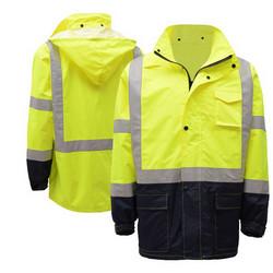 Quality Polyester Raincoat High Visibility Rainwear Waterproof Yellow Rainsuit wholesale