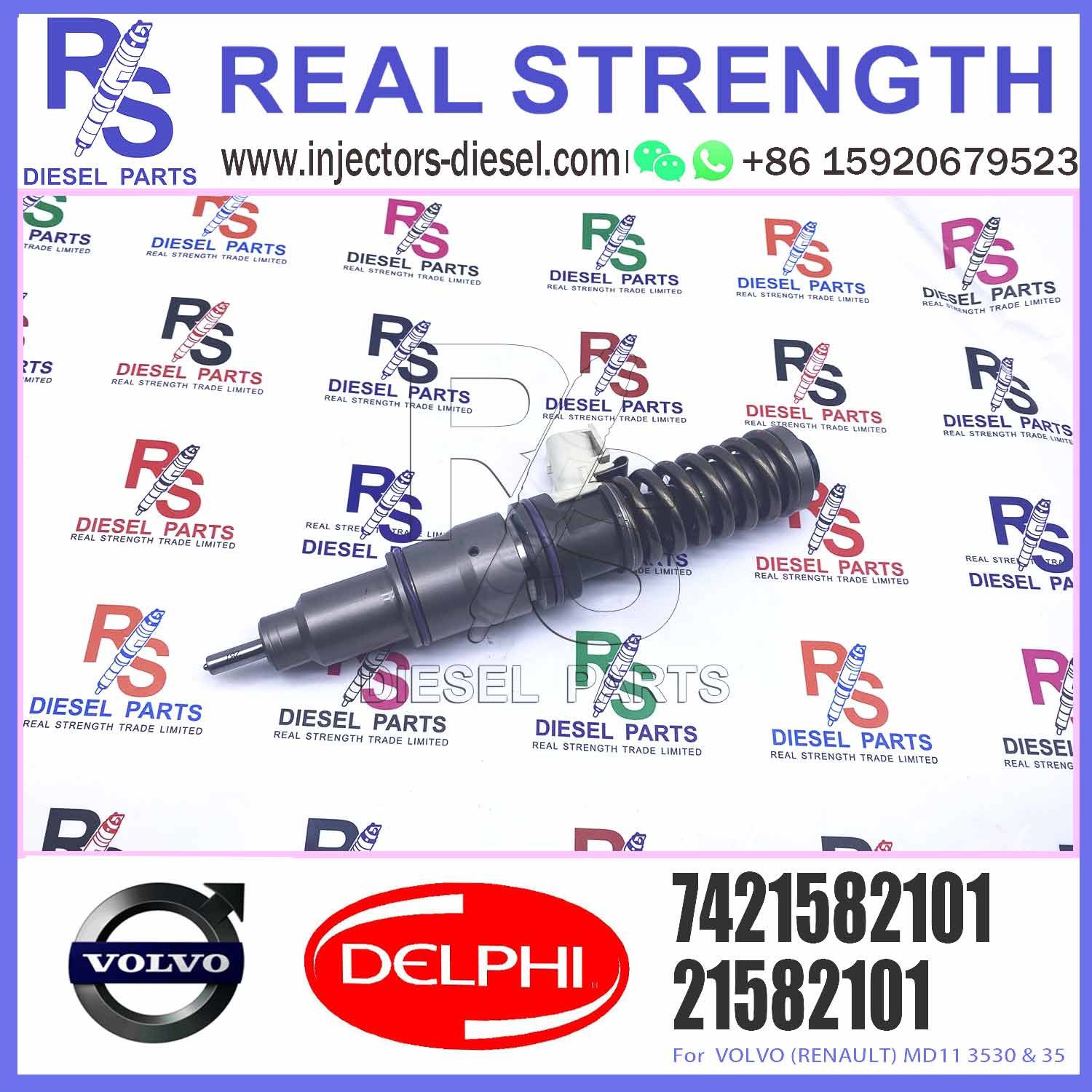 Diesel Fuel Injector 21582101 7421644602 7485000674 7485003951 7421582101 E3.18 for V-O-L-V RENAULT 11LTR EURO3 HI