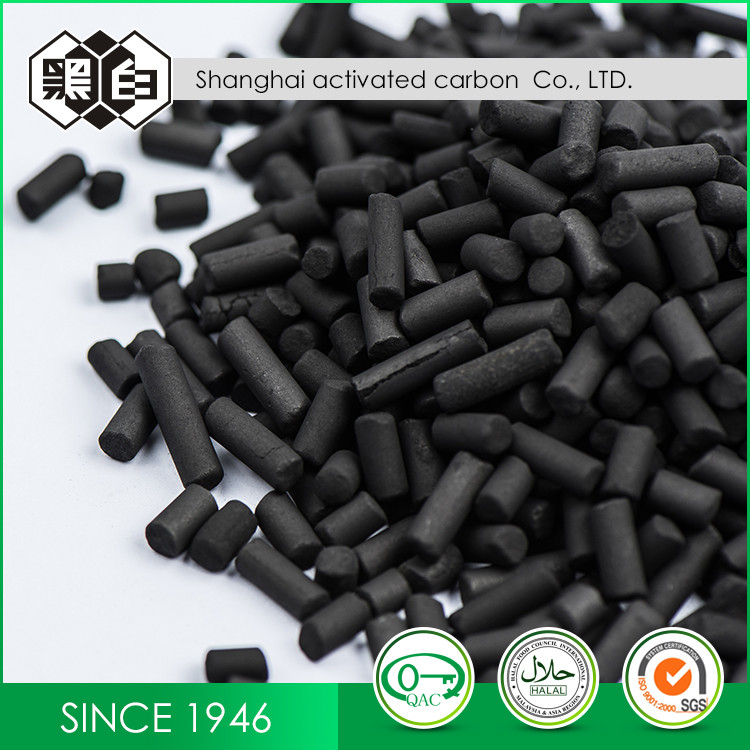 Iodine 800mg/G Coal Based Extruded Columnar Activated Carbon For Gas-Phase