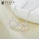 YASVITTI Wholesale Personalized High End Silver Necklace Rose Gold Plated Heart