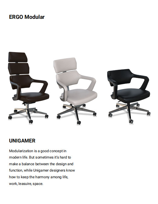 Ergonomic black leather executive chair Fixed Armrest
