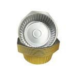 Aluminum Foil Container for Versatile Preservation in Oval Gold Round Shape