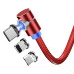 Safety Magnetic USB Cable 3 In 1 Right Angel Bend Compact Design For Game
