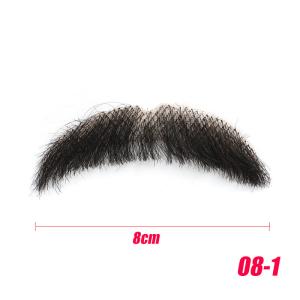 Quality Real Hair Realistic Fake Beard and Moustache for Men Cosplay Invisible Mustache wholesale