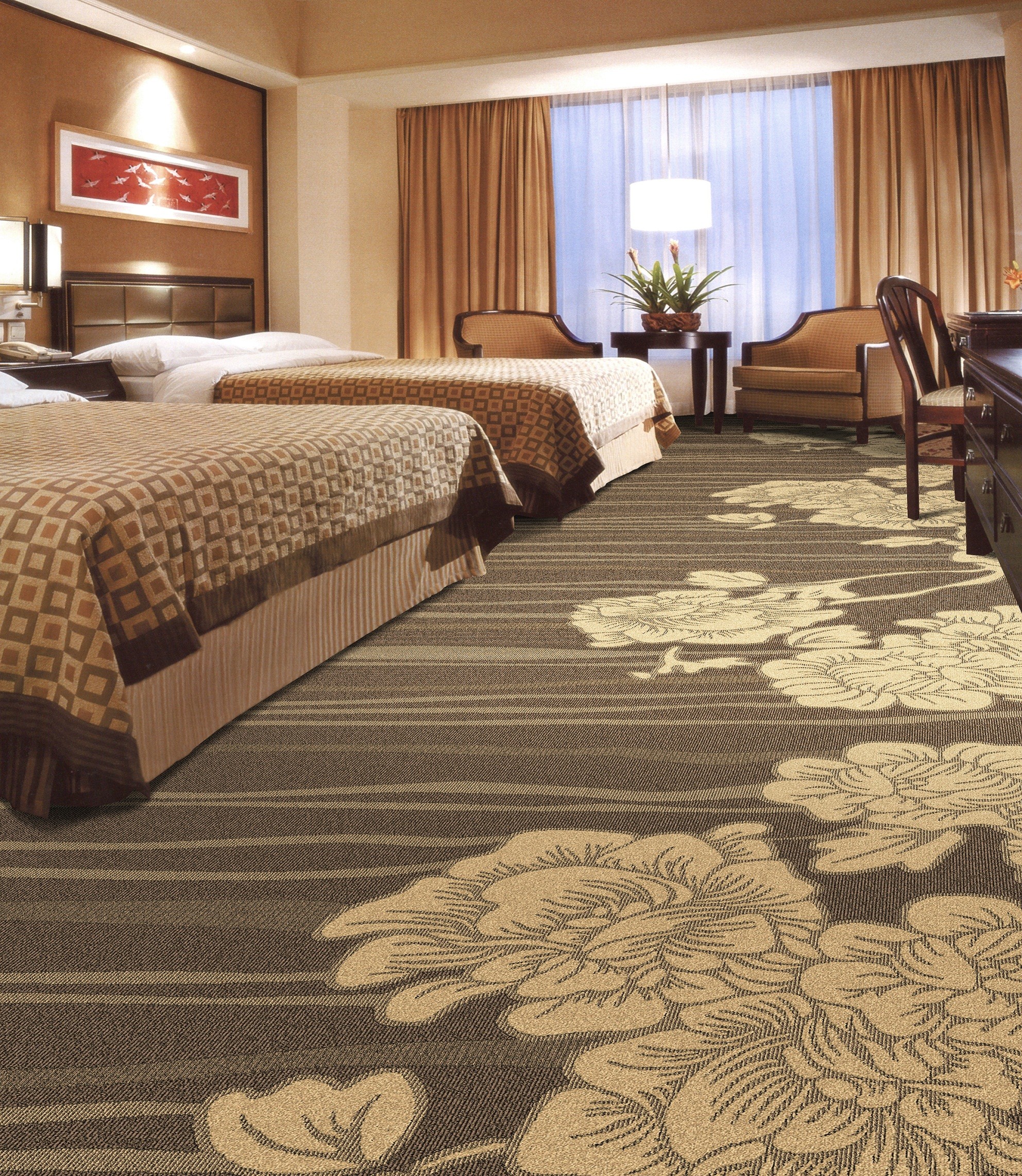 Wool blended carpet 30%wool 70%polyester Cut pile carpet pile height 8mm Width 4m