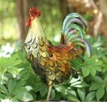 Europe Style Iron Chicken Model Garden Decoration