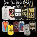 Metal Dog Tag Necklace Pendant Stainless Steel Alloy Enamel Flag Dog ID Tags