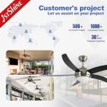 35w Modern LED Ceiling Fan 44 Inch DC Motor Energy Saving Silent