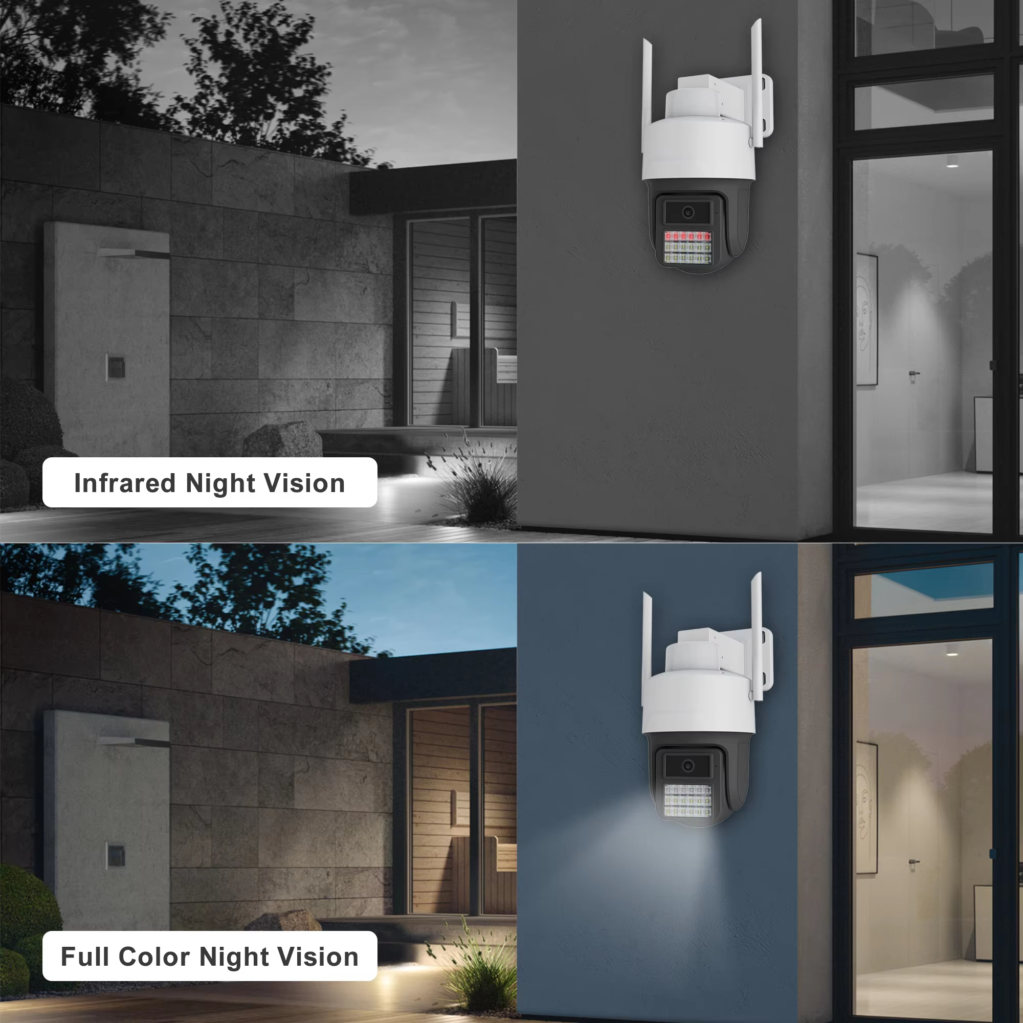 Smart Wireless Night Vision Waterproof WIFI PTZ CCTV IP Network Camera With Audio Waterproof Home Dome Security Camera