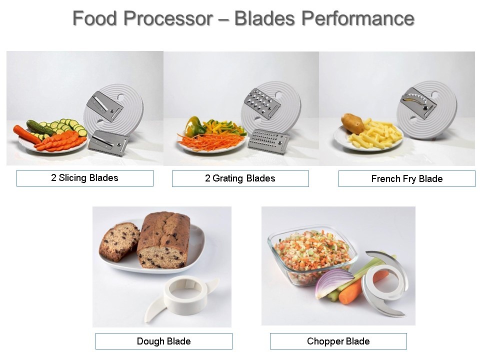 Food Preparation Stainless Steel Food Processor 1000W XL Bowl