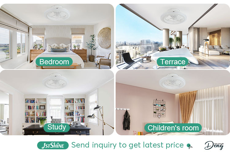 CE Certified Modern Design 6-Speed LED Ceiling Fan with Remote Control and Easy Cleaning