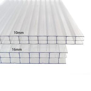 Quality Greenhouse Hollow Multiwall Polycarbonate Roofing Sheets 6mm wholesale