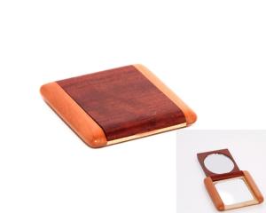 Quality Square wood case double sides mirror wholesale