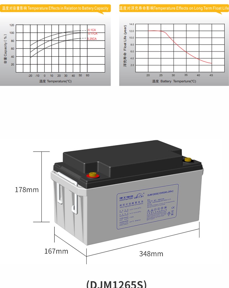 Leoch Battery DJM1240S 12V40Ah Lead Acid Battery for Solar Energy Storage Power System