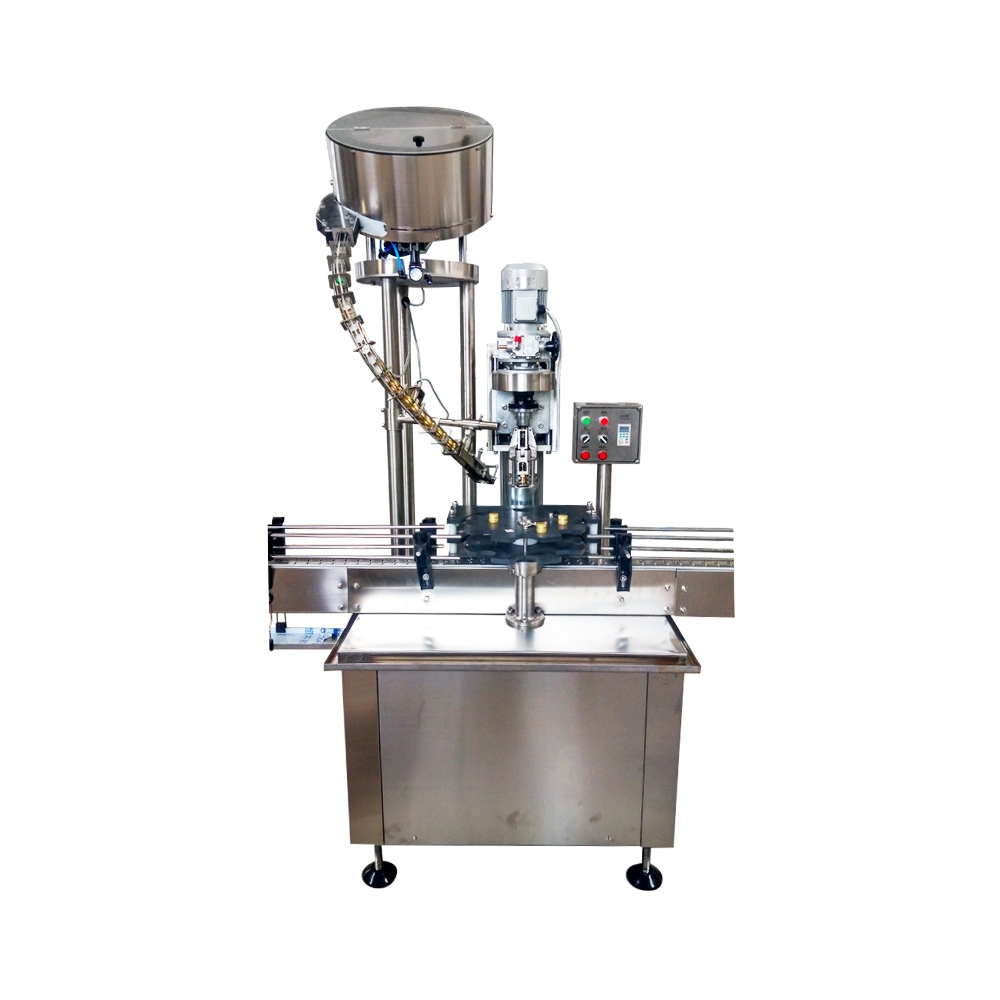 automatic ropp screw cap glass bottle closing sealing capping machine