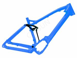 Quality All Mountain Full Suspension Ebike Frame , Mid - Drive Electric Bicycle Frame wholesale
