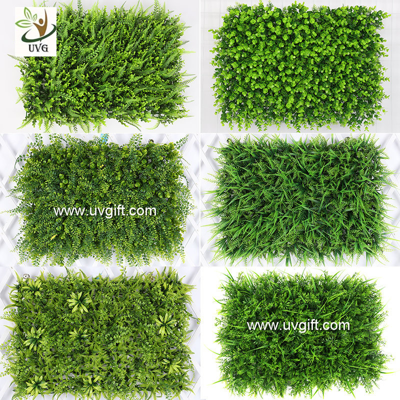 UVG artificial green living wall with plastic grass for vertical garden decoration GRS09