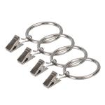 Polished Nickel Round Curtain Ring Stainless Steel Curtain Clip
