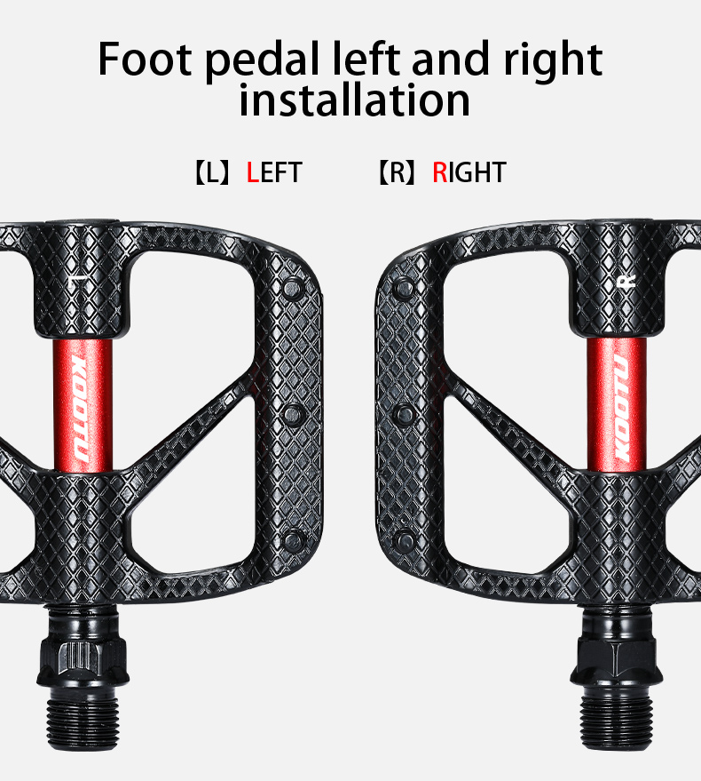 KOOTU Mountain Bike Pedals Aluminum MTB Pedal 9/16 Universal For Mtb Bicycle