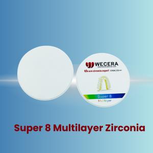Quality 10mm-25mm Thickness Dental Zirconia Block 8 Multilayer 700Mpa-1200Mpa Flexual Strength wholesale