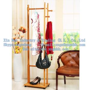 Quality Wooden coat rack, bamboo hangers, living room furniture wholesale