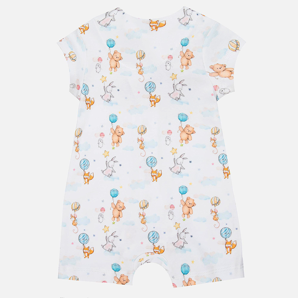 Summer Cotton Short Sleeve Plain Printed Baby Girl Boy Rompers Infant Jumpsuits