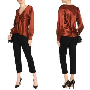 Quality Fall Clothing Ropa Mujer Satin Long Sleeve Blouse For Women Ladies wholesale