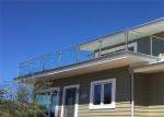 Residential Balcony Stainless Steel Glass Railing Flooring Mounted Customized