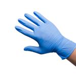 S M L XL Disposable Protective Gloves Blue Nitrile Vinyl Synthetic