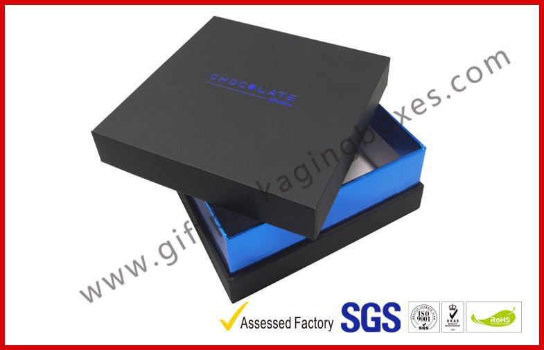 Elegant Black Gift Packaging Boxes with top and base / blister tray
